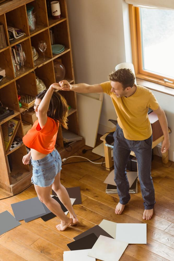 dancing in the living room