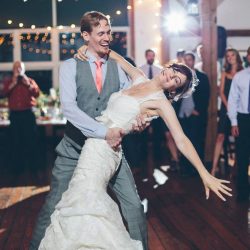 Wedding first dance with a smile